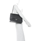 Caviar Quilted Maxi Double Flap Black