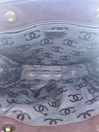 CHANEL Brown Leather Quilted Handbag