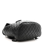 Lambskin Quilted Large Urban Spirit Backpack Black