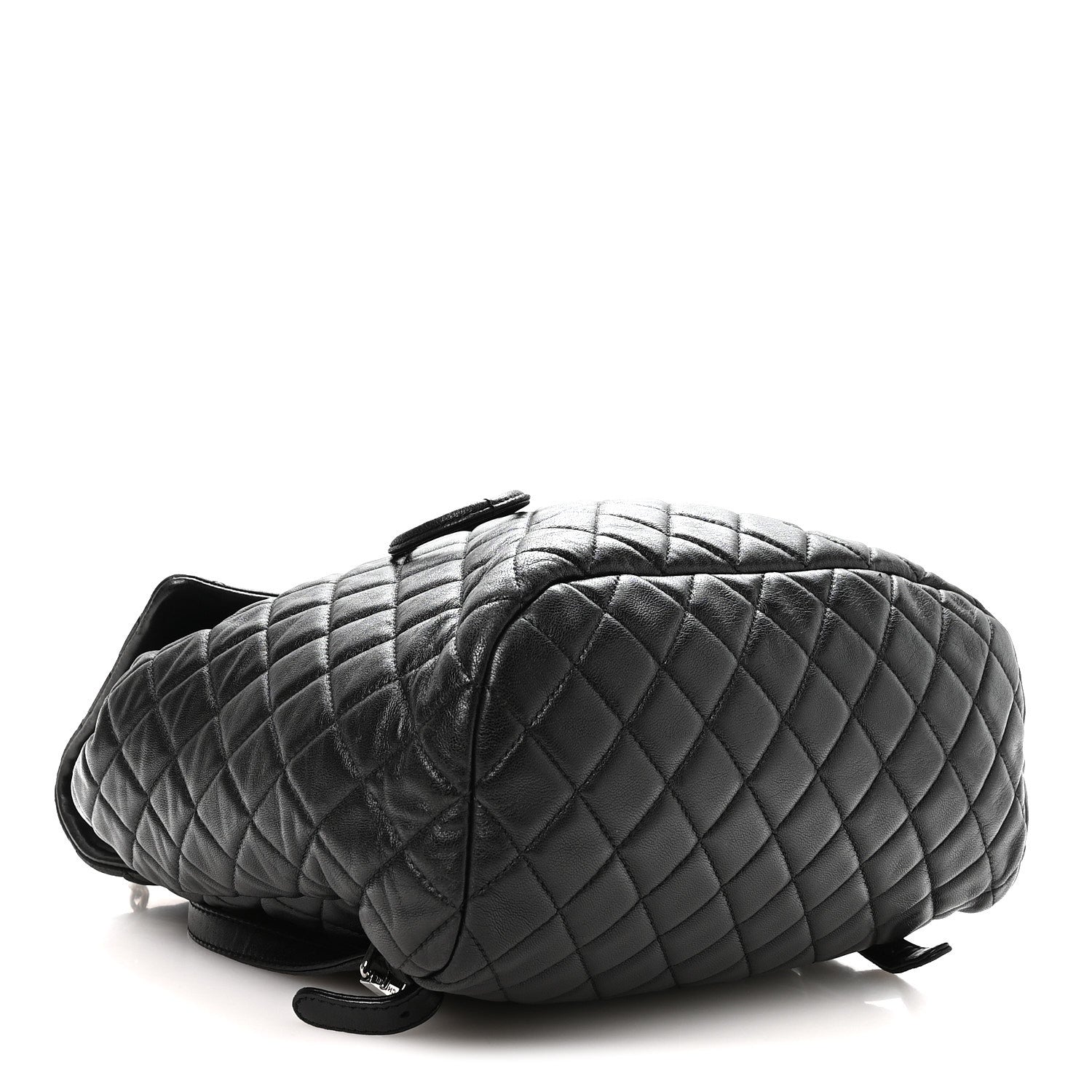 Lambskin Quilted Large Urban Spirit Backpack Black