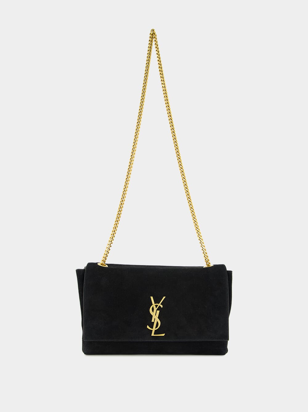 Reversible Kate Medium Bag in Black Suede