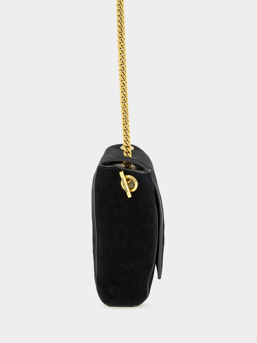 Reversible Kate Medium Bag in Black Suede