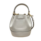 Handbag Designer By Michael Kors In Gold & White, Size:Medium