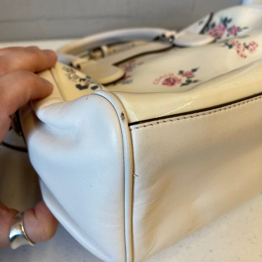 Handbag Designer By Coach In Floral Print, Size:Small