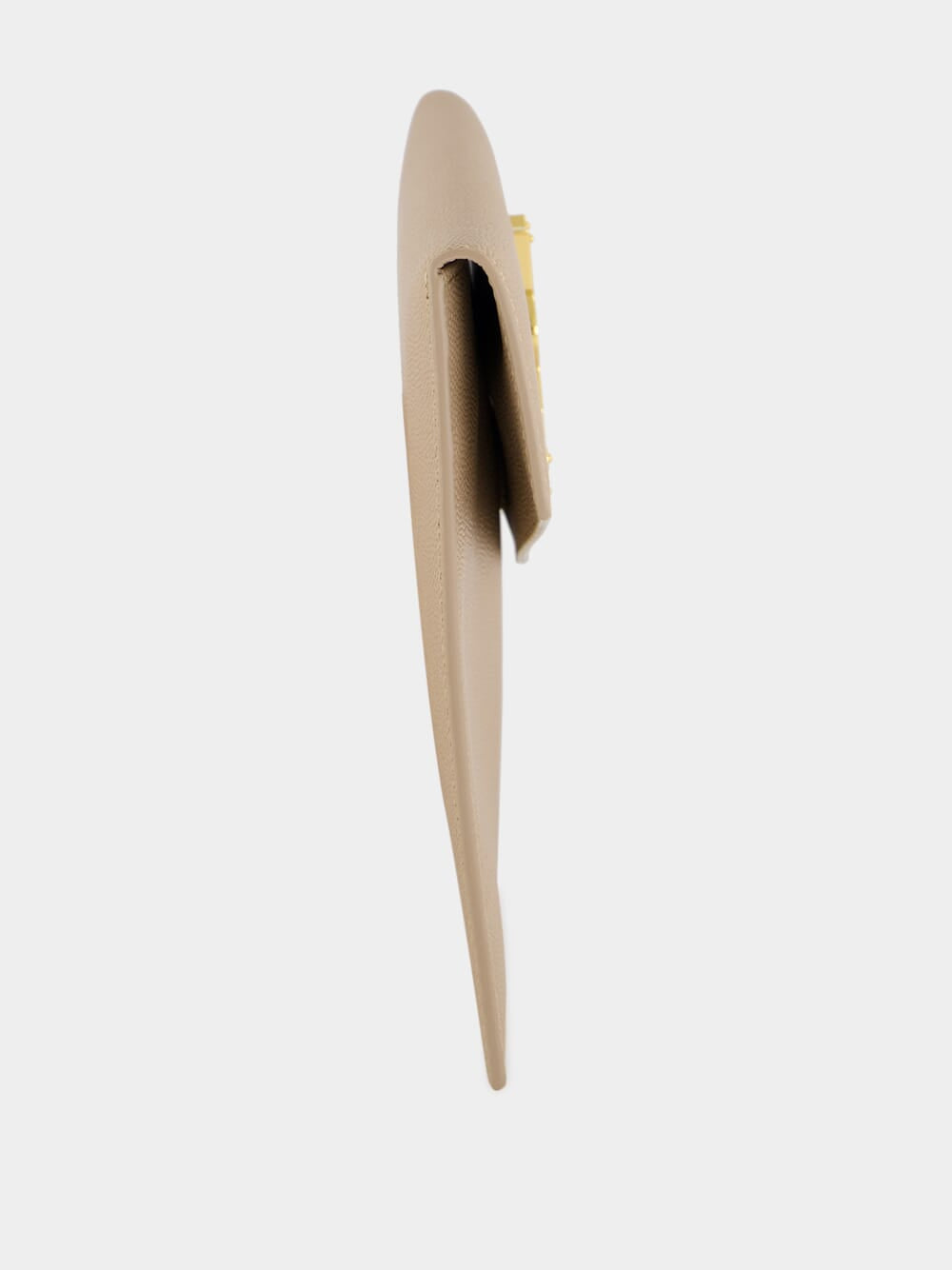 Dark Beige Uptown Pouch in Grain de Poudre Leather