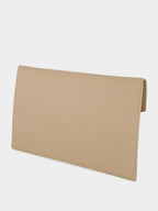 Dark Beige Uptown Pouch in Grain de Poudre Leather