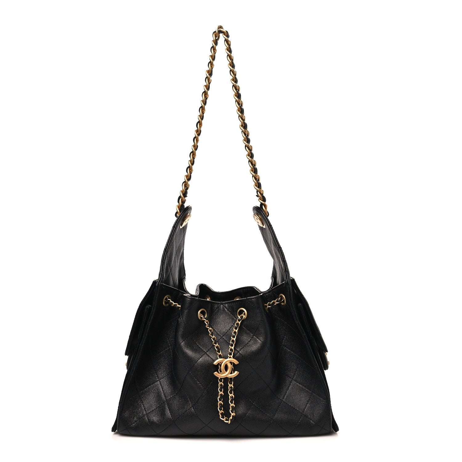 Caviar Quilted Small Chanel 25 Handbag Black