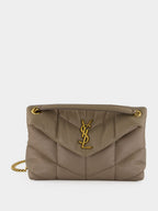 LouLou Puffer Small Light Taupe Lambskin Bag