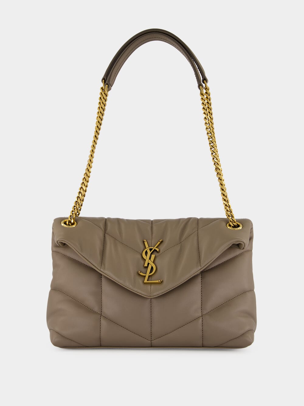 LouLou Puffer Small Light Taupe Lambskin Bag