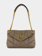 LouLou Puffer Small Light Taupe Lambskin Bag