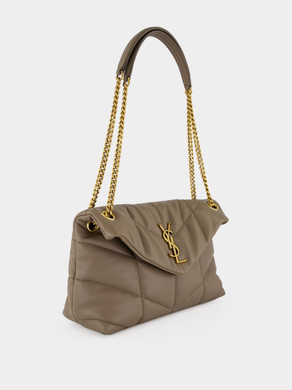 LouLou Puffer Small Light Taupe Lambskin Bag