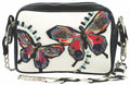 Mary Frances Flighty Dragonfly White Crossbody Butterfly Handbag Black Bag New