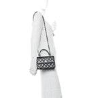 Lambskin Quilted Small Trendy CC Dual Handle Flap Bag Black