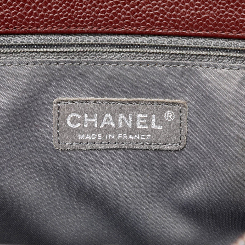 Chanel Grand Shopping Caviar Burgundy SHW Bag