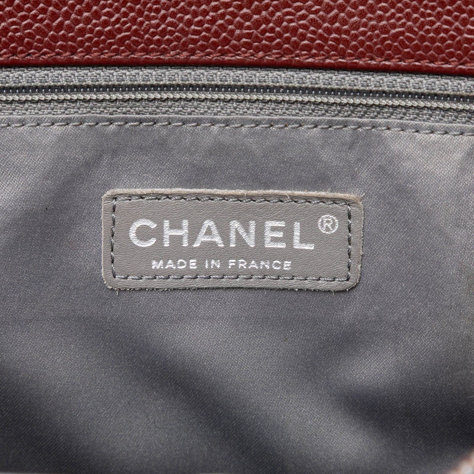 Chanel Grand Shopping Caviar Burgundy SHW Bag