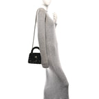 Sequin Nano Kelly Shopper Black