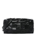 Paper Calfskin Intrecciato Stretch Cassette Black