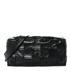 Paper Calfskin Intrecciato Stretch Cassette Black