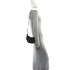 Lambskin Quilted Small Hobo Bag Black