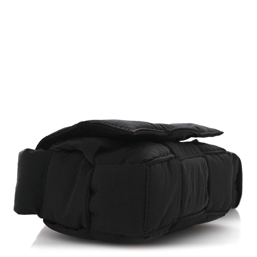 Nylon Intrecciato Padded Tech Candy Cassette Bag Black