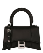 Balenciaga Womens Xs Hourglass Top Handle Bag In Satin and Strass