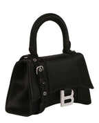 Balenciaga Womens Xs Hourglass Top Handle Bag In Satin and Strass