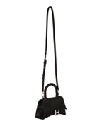 Balenciaga Womens Xs Hourglass Top Handle Bag In Satin and Strass