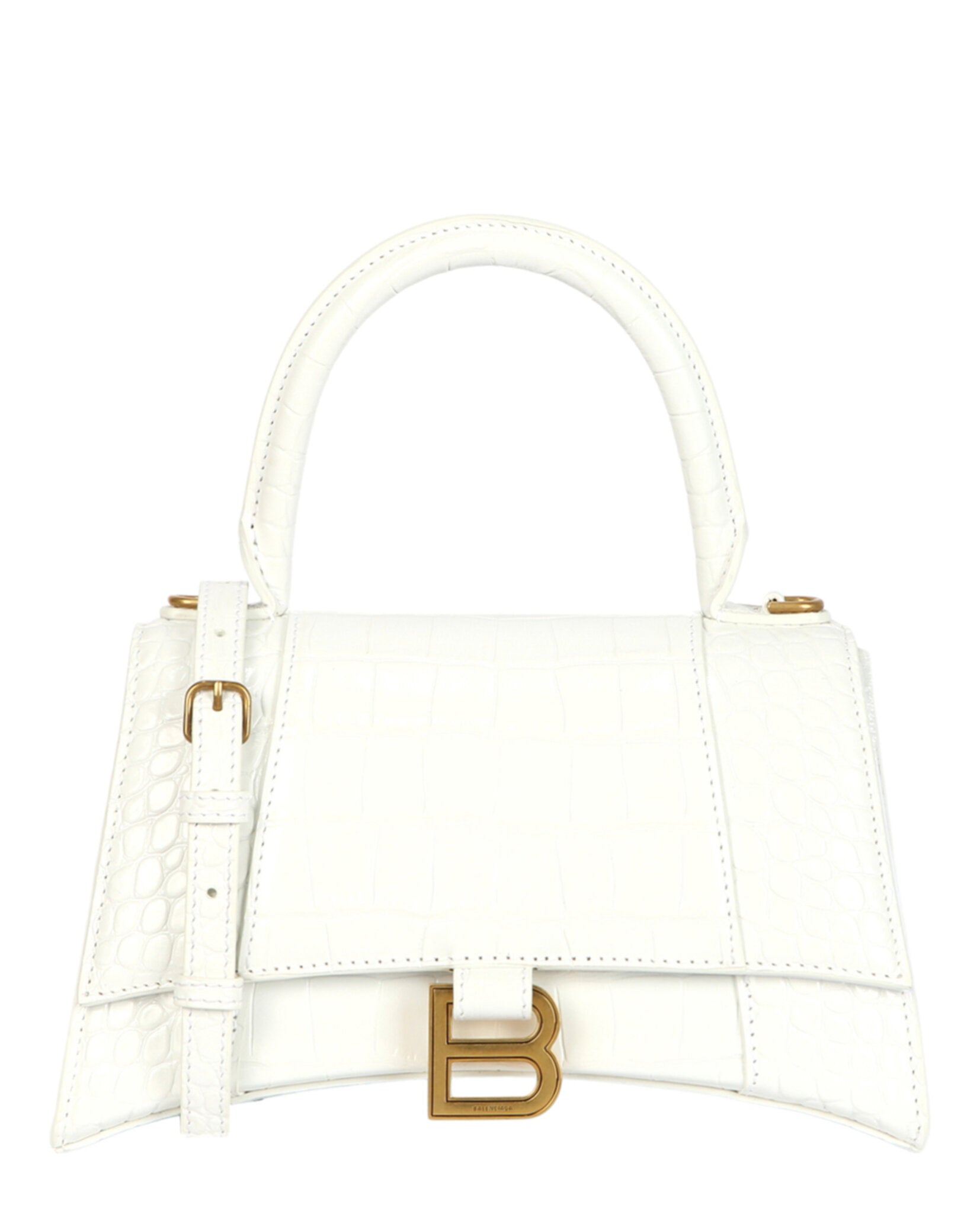 Balenciaga Womens Small Hourglass Top Handle Bag