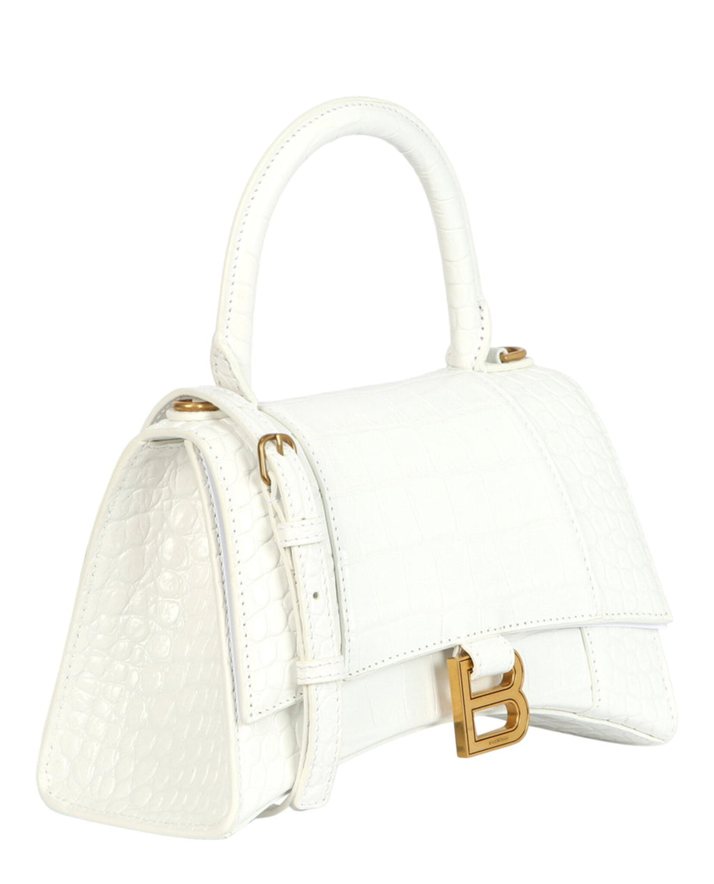 Balenciaga Womens Small Hourglass Top Handle Bag