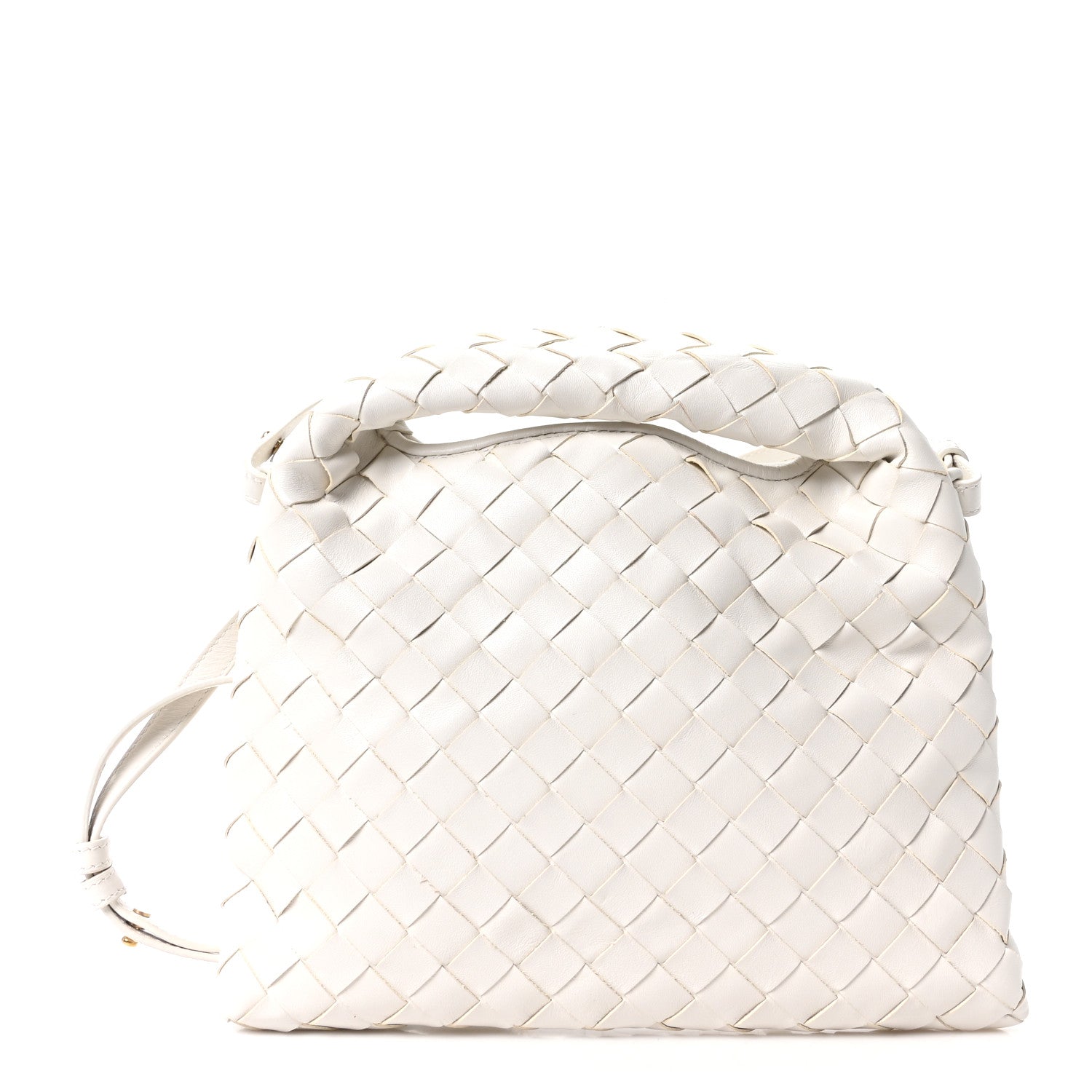Calfskin Intrecciato Mini Hop White