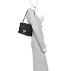 Lambskin Quilted Large Golden Class Flap Black