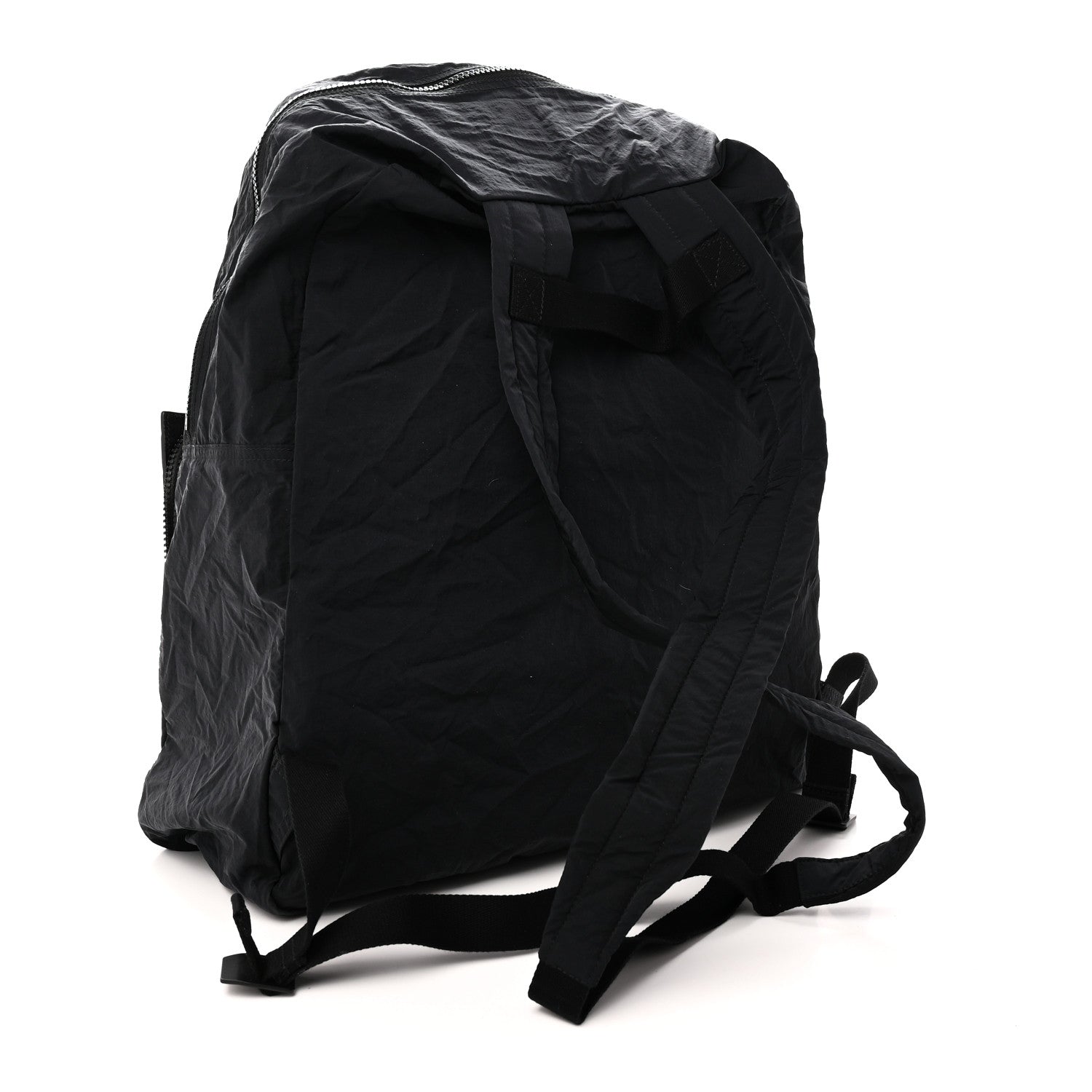 Nappa Nylon Intreccio Packable Backpack Black