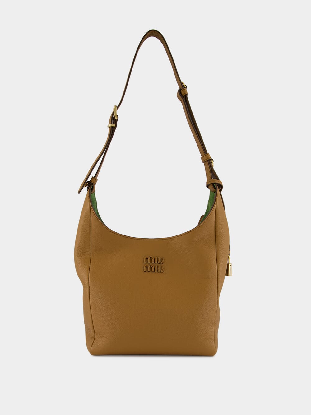 Caramel Calf Leather Hobo Bag