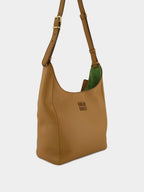 Caramel Calf Leather Hobo Bag