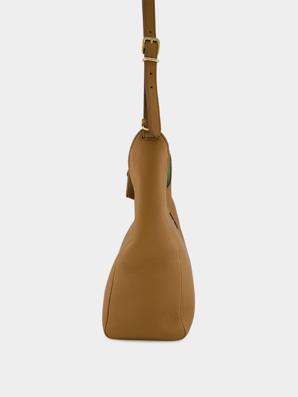Caramel Calf Leather Hobo Bag