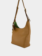 Caramel Calf Leather Hobo Bag