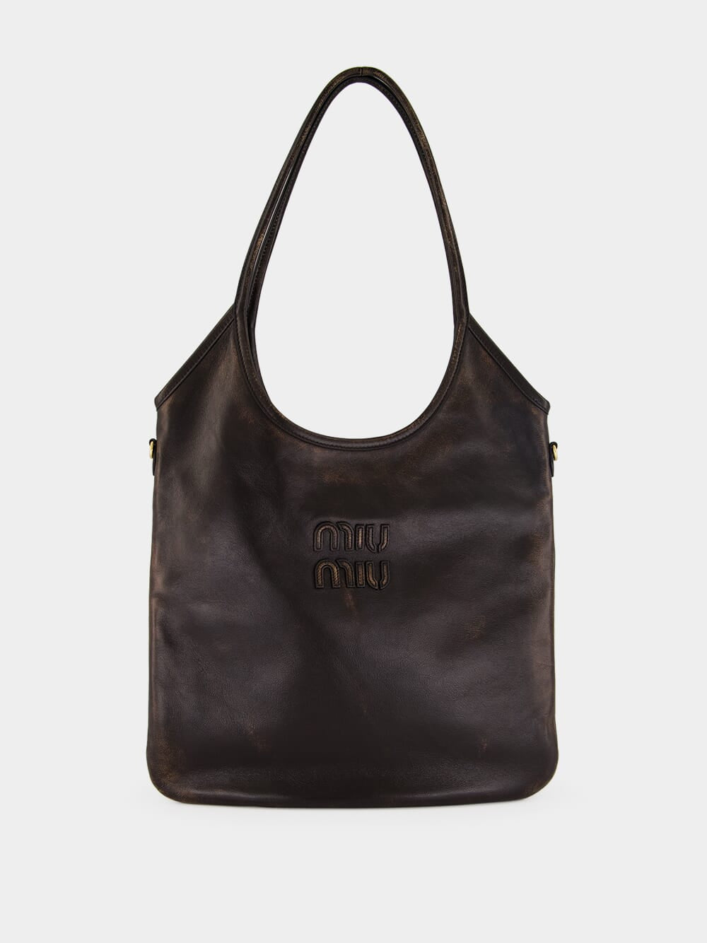 Coffee Brown Ivy Leather Shoulder Bag