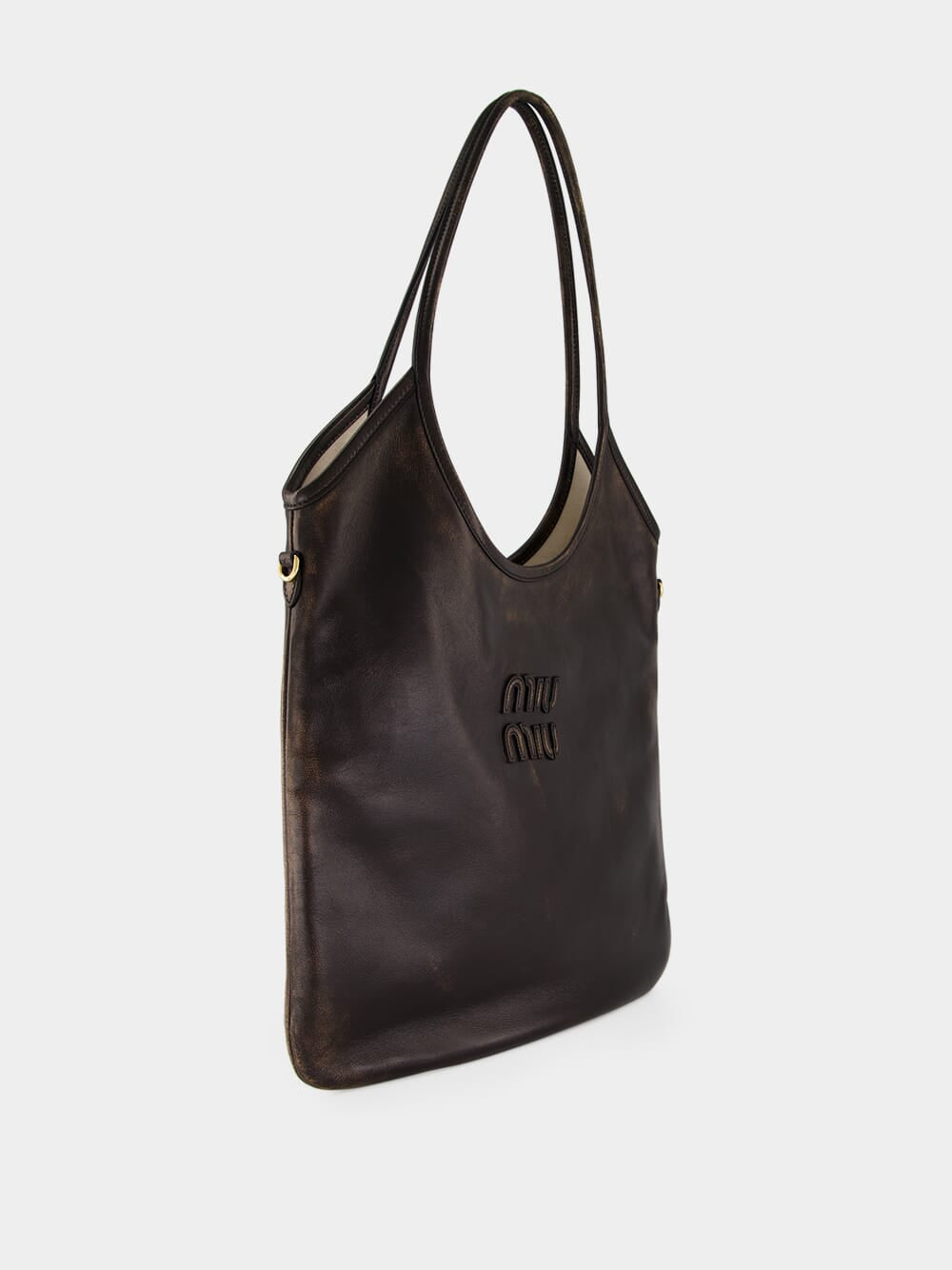 Coffee Brown Ivy Leather Shoulder Bag