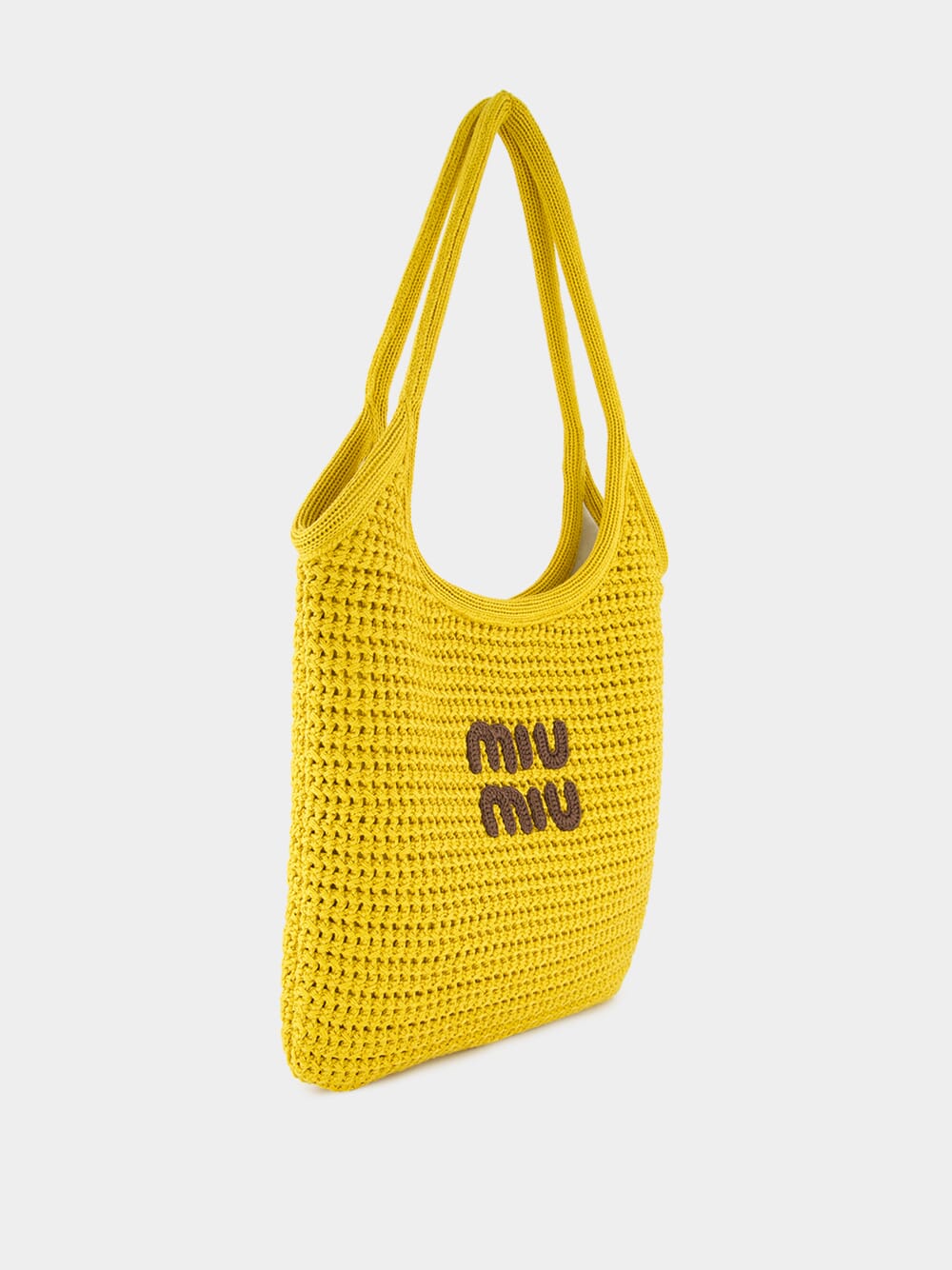 Ivy Raffia-Effect Woven Tote Bag in Ocre