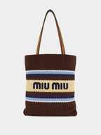 Raffia-Effect Woven Tote Bag