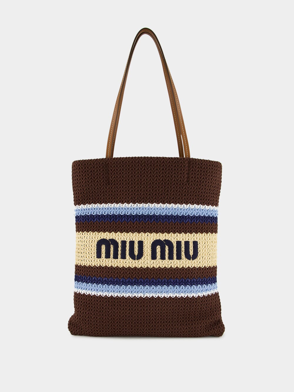 Raffia-Effect Woven Tote Bag