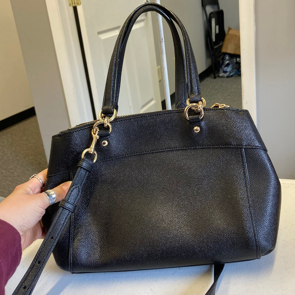 Handbag Designer By Coach In Black, Size:Small
