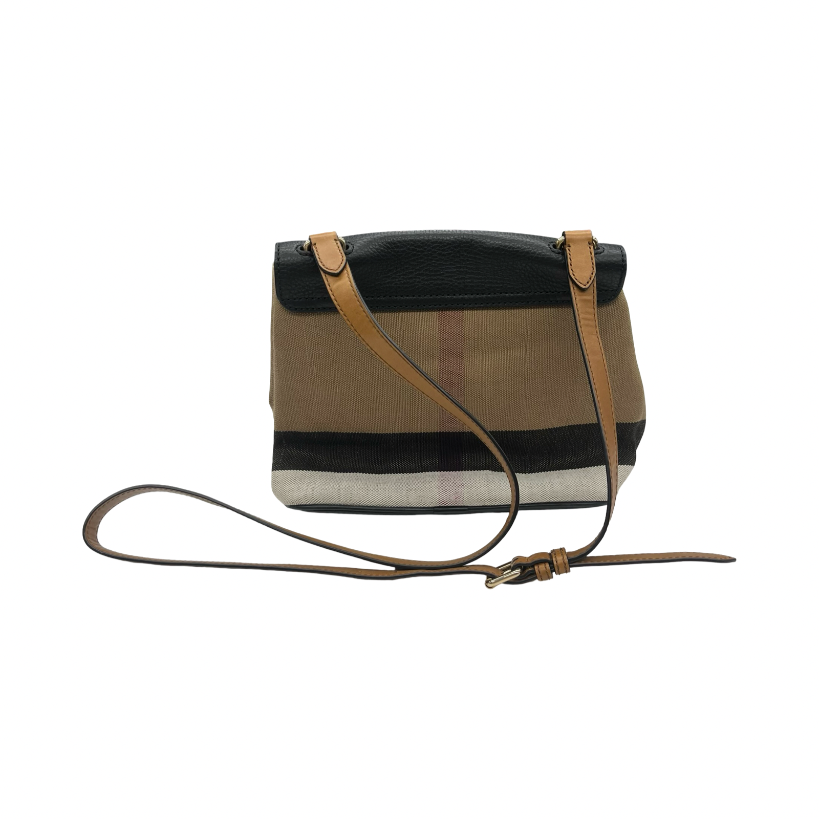 Crossbody Luxury Designer By Burberry In Black & Brown, Size:Medium