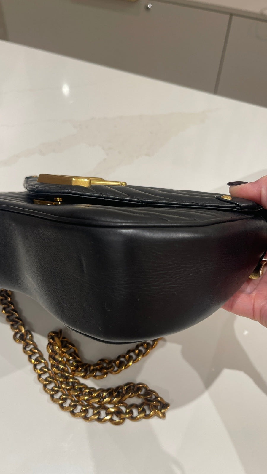 Louis Vuitton New Wave PM Quilted Calfskin Chain Bag