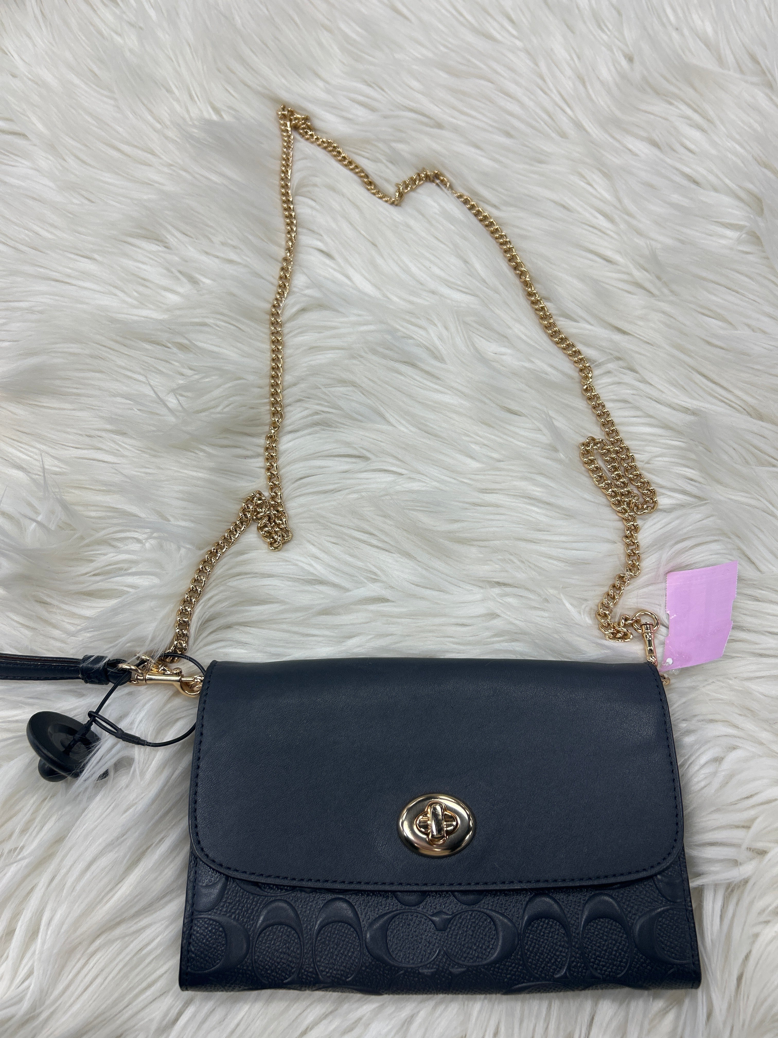 Handbag Designer By Coach In Navy, Size:Small