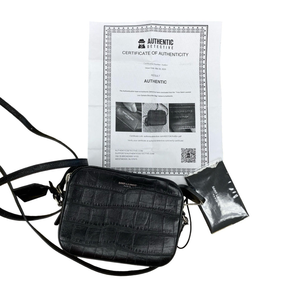 Handbag Luxury Designer By Yves Saint Laurent In Black, Size:Small  (6Lx 4.5H x 2W)