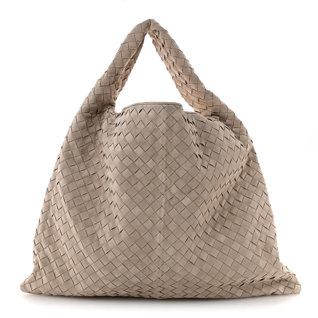 Suede Intrecciato Large Hop Mastice