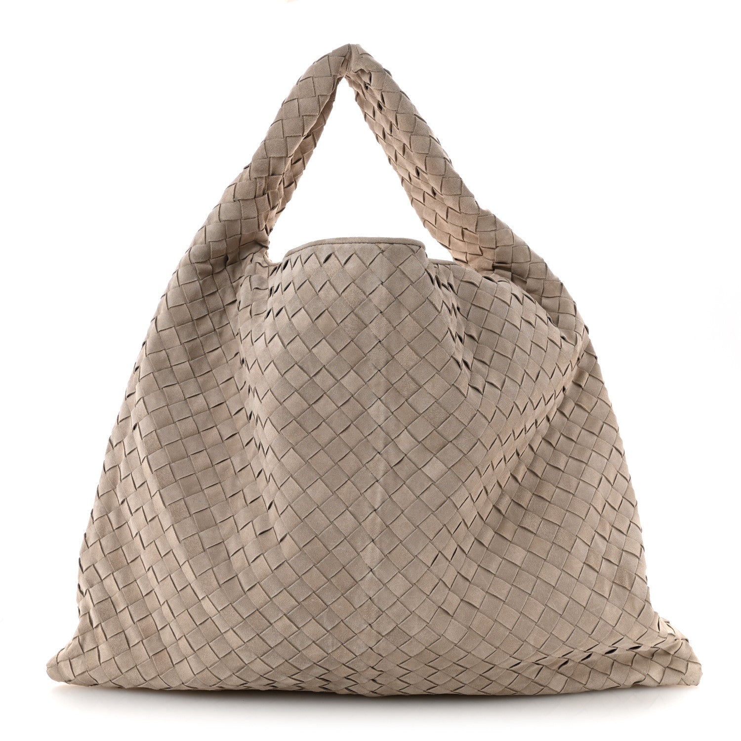 Suede Intrecciato Large Hop Mastice