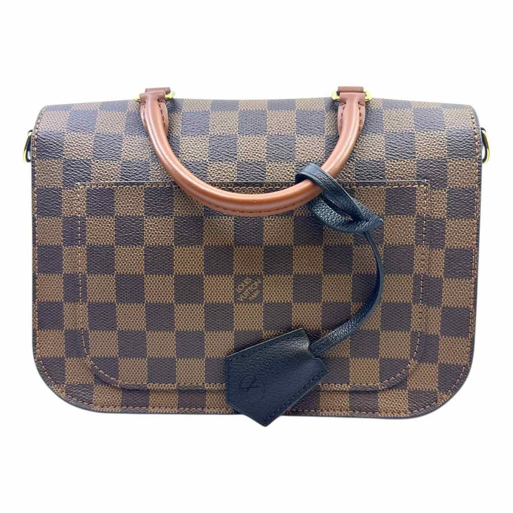 LOUIS VUITTON Beaumarchais Brown, black Coated canvas Leather Damier Handbag