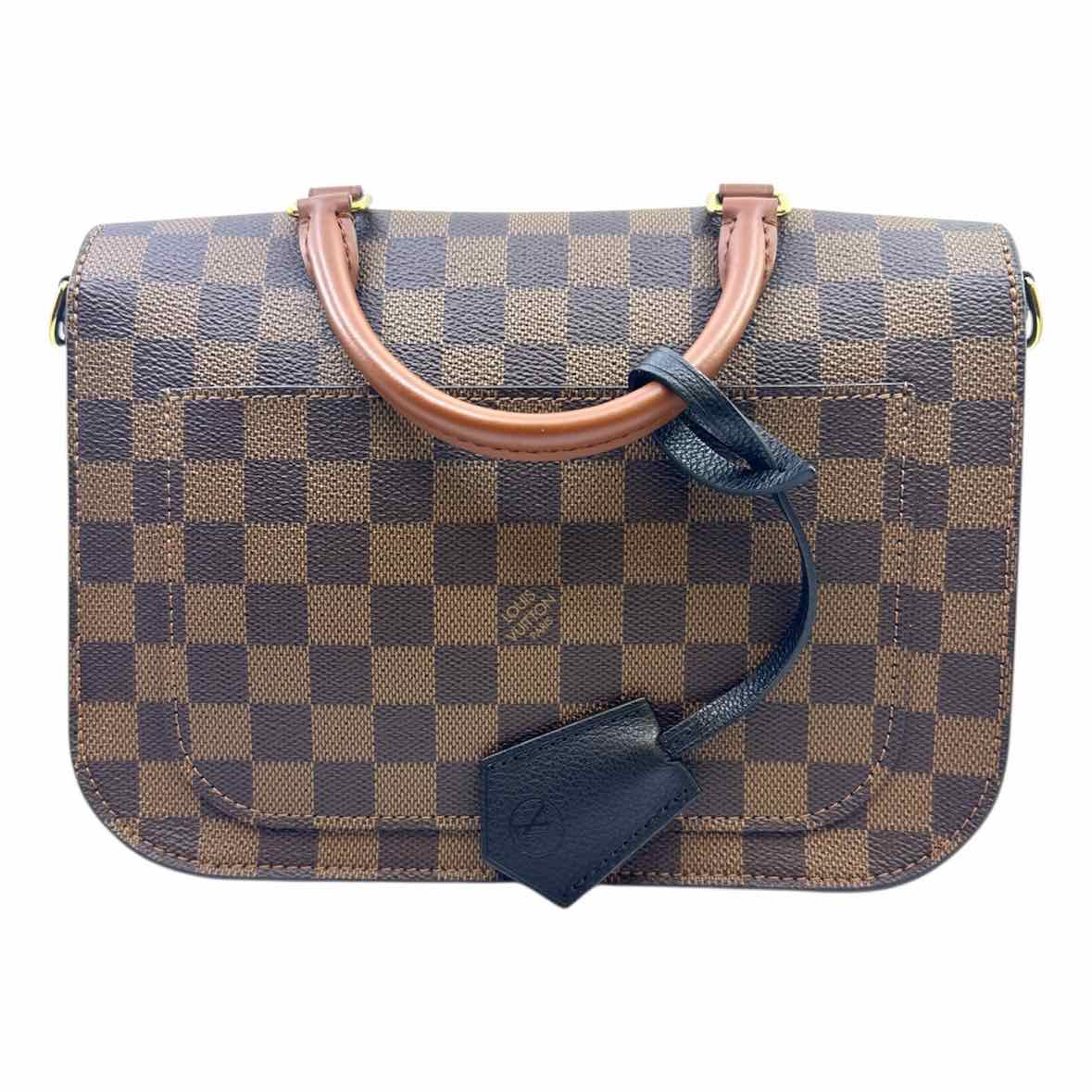LOUIS VUITTON Beaumarchais Brown, black Coated canvas Leather Damier Handbag